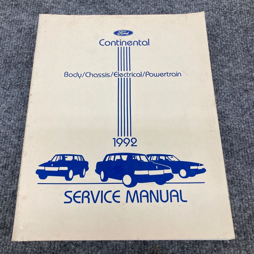 Ford Continental 1992 Service Manual Body Chassis Electrical Powertrain